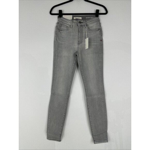 WARP WEFT Skinny High Rise Jeans Size 0/25 Gray 394229 NEW